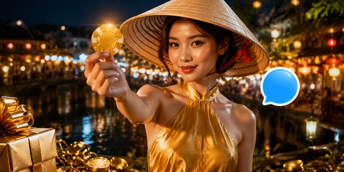 Người dùng Hà Nội với nón lá nhận thưởng nạp tiền trực tuyến