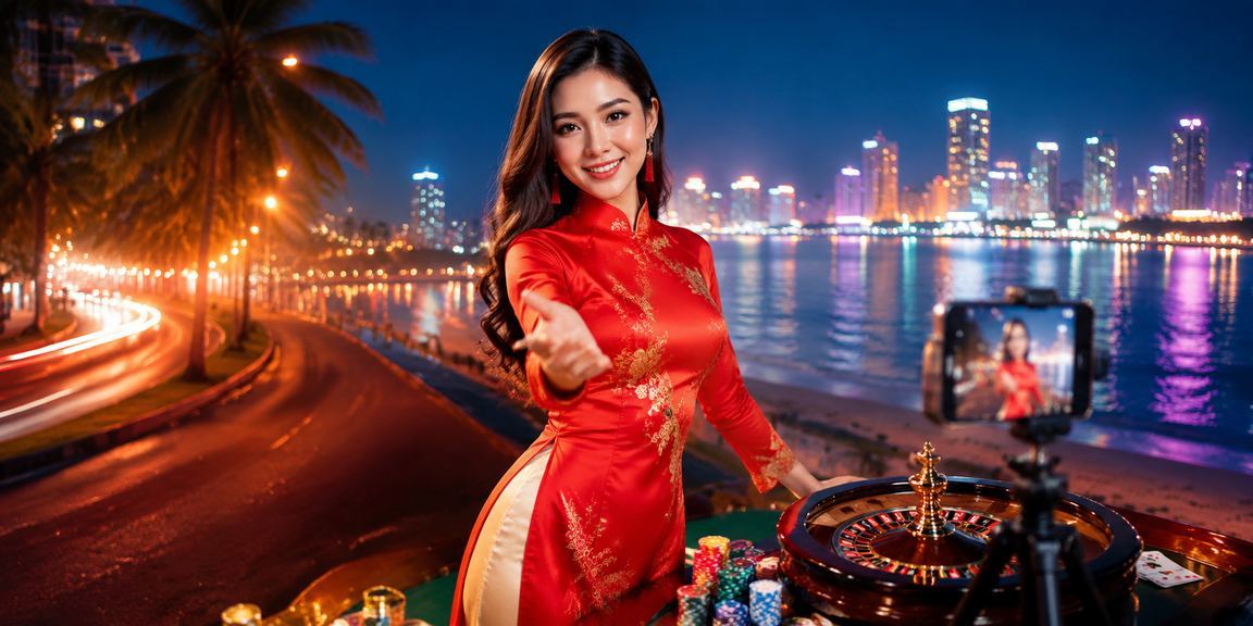 Người phụ nữ mặc áo dài tại Mũi Né tham gia cá cược trực tuyến