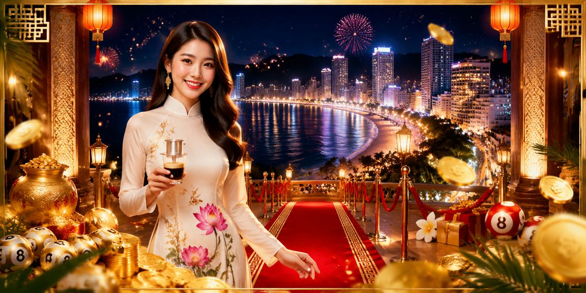 Người dùng Nha Trang thưởng thức cà phê và tham gia xổ số trực tuyến